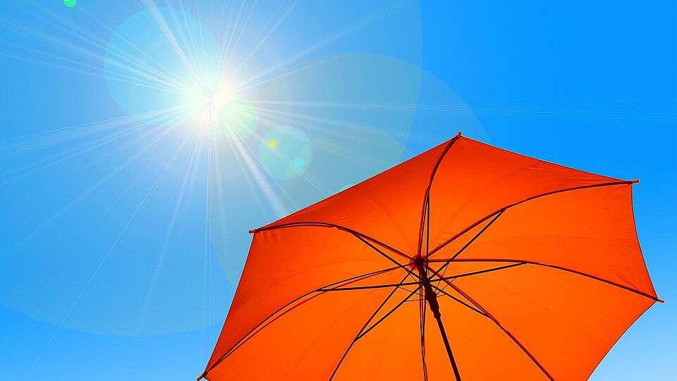 zon met parasol