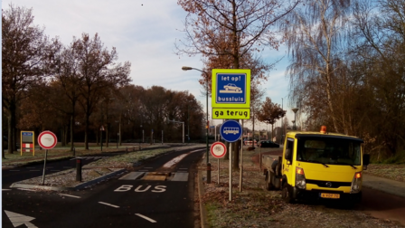 Nieuw verkeersbord Bussluis, Blauwkapelseweg in De Bilt